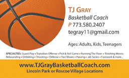 T J. Gray Basketball Coach card design
